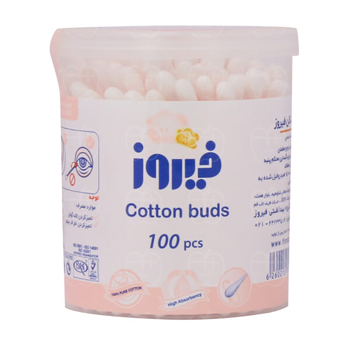 تصویر گوش پاک کن فیروز 100 عدد 