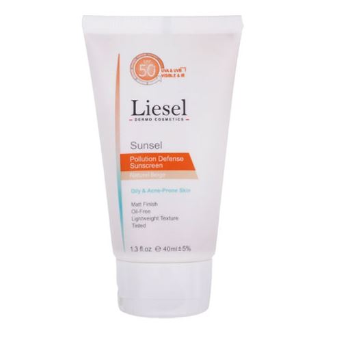 کرم ضدآفتاب رنگی پوست چرب و مختلط spf50 لایسل