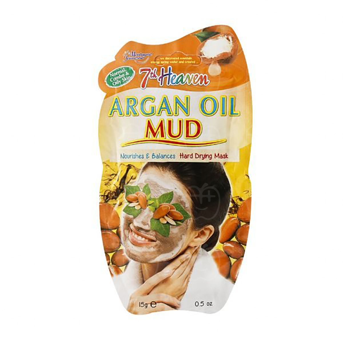 تصویر ماسک گلی روغن آرگان مونته ژنه سری سون هون مناسب انواع پوست 15 گرم 